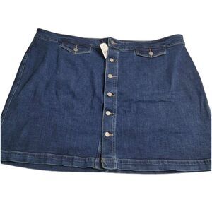 3210 NWT Loft Plus Denim Skirt‎ Women's 26